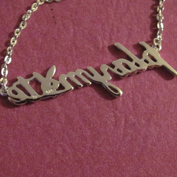 Sterling Silver PLAYBOY Necklace Playmate Pendant - Picture 4 of 7